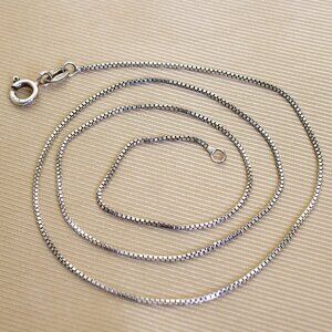 Vintage Silver Box Chain, Real 925 Sterling Silver, High Quality Silver Necklace